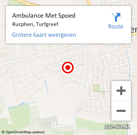 Locatie op kaart van de 112 melding: Ambulance Met Spoed Naar Rucphen, Turfgreef op 18 december 2019 15:33