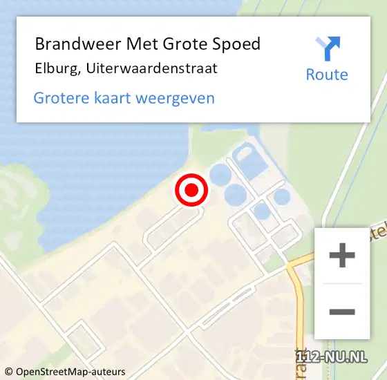 Locatie op kaart van de 112 melding: Brandweer Met Grote Spoed Naar Elburg, Uiterwaardenstraat op 23 april 2014 11:51