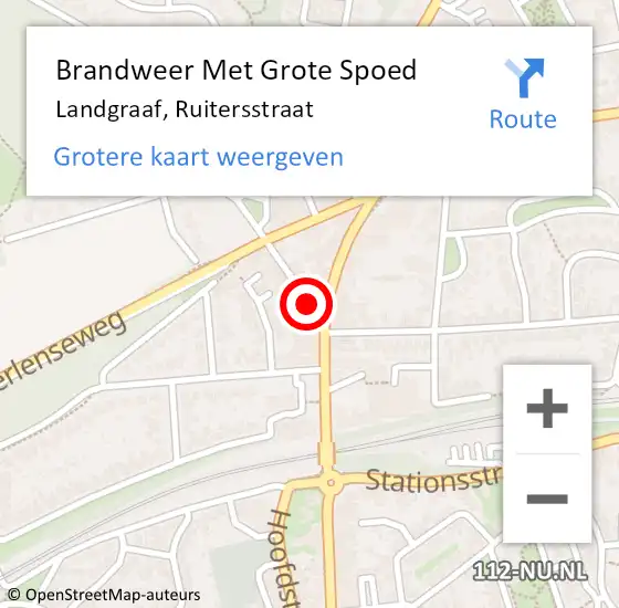 Locatie op kaart van de 112 melding: Brandweer Met Grote Spoed Naar Landgraaf, Ruitersstraat op 22 december 2019 13:40