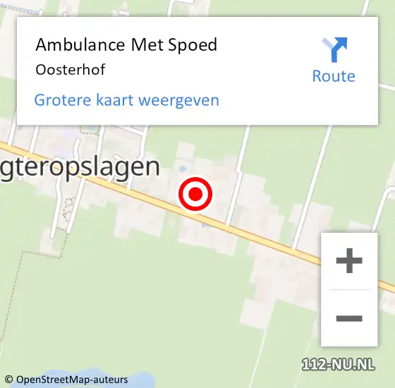 Locatie op kaart van de 112 melding: Ambulance Met Spoed Naar Oosterhof op 25 december 2019 13:54