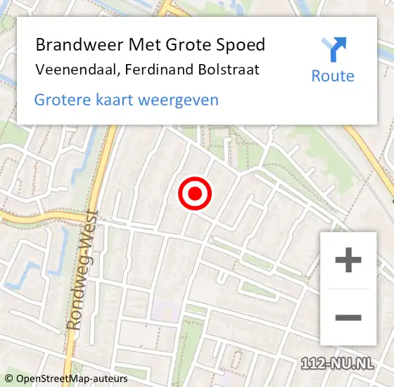 Locatie op kaart van de 112 melding: Brandweer Met Grote Spoed Naar Veenendaal, Ferdinand Bolstraat op 28 december 2019 14:34