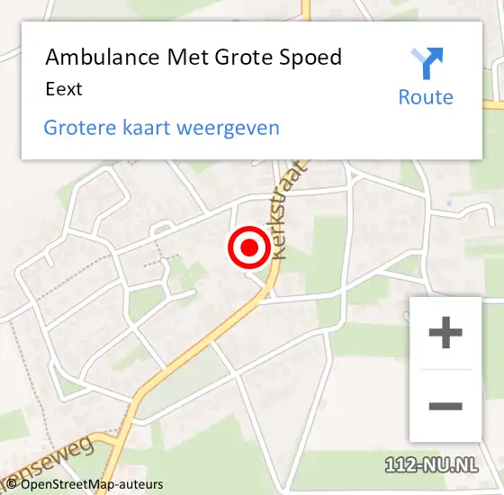 Locatie op kaart van de 112 melding: Ambulance Met Grote Spoed Naar Eext op 29 december 2019 10:07