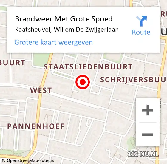 Locatie op kaart van de 112 melding: Brandweer Met Grote Spoed Naar Kaatsheuvel, Willem De Zwijgerlaan op 30 december 2019 19:52