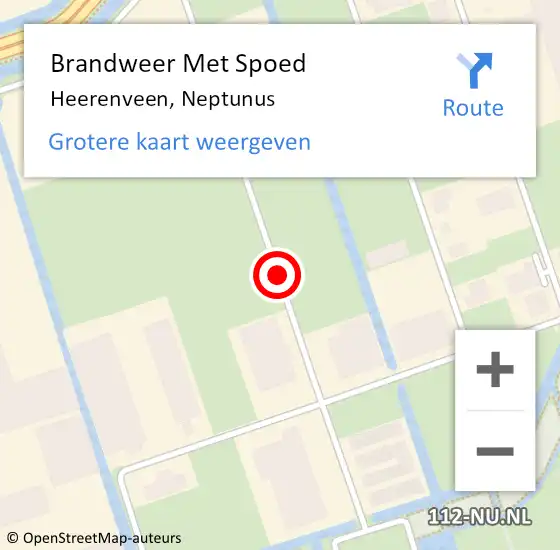 Locatie op kaart van de 112 melding: Brandweer Met Spoed Naar Heerenveen, Neptunus op 31 december 2019 01:50