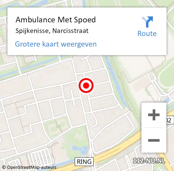 Locatie op kaart van de 112 melding: Ambulance Met Spoed Naar Spijkenisse, Ranonkelstraat op 31 december 2019 10:35