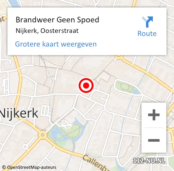 Locatie op kaart van de 112 melding: Brandweer Geen Spoed Naar Nijkerk, Oosterstraat op 31 december 2019 17:41