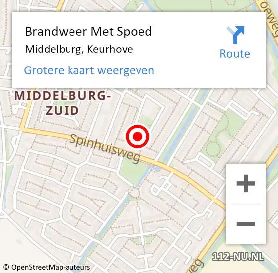 Locatie op kaart van de 112 melding: Brandweer Met Spoed Naar Middelburg, Keurhove op 31 december 2019 23:03