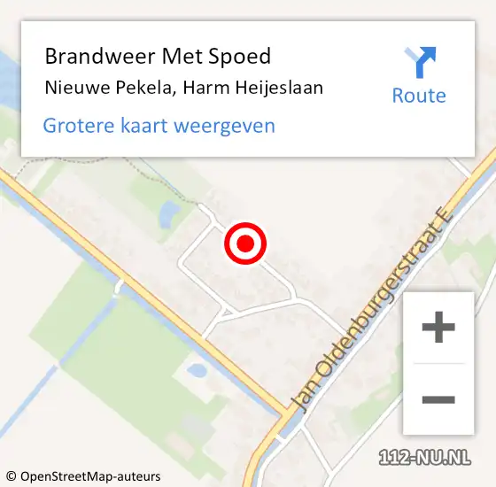 Locatie op kaart van de 112 melding: Brandweer Met Spoed Naar Nieuwe Pekela, Harm Heijeslaan op 24 april 2014 16:11