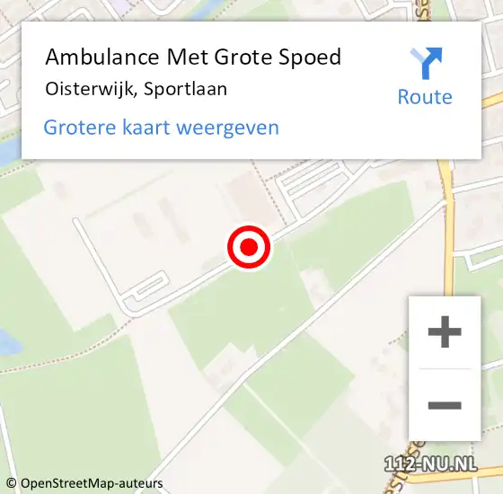 Locatie op kaart van de 112 melding: Ambulance Met Grote Spoed Naar Oisterwijk, Sportlaan op 4 januari 2020 15:49