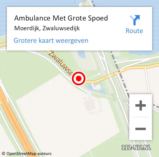 Locatie op kaart van de 112 melding: Ambulance Met Grote Spoed Naar Moerdijk, Zwaluwsedijk op 4 januari 2020 21:33