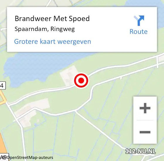 Locatie op kaart van de 112 melding: Brandweer Met Spoed Naar Spaarndam, Ringweg op 5 januari 2020 20:29