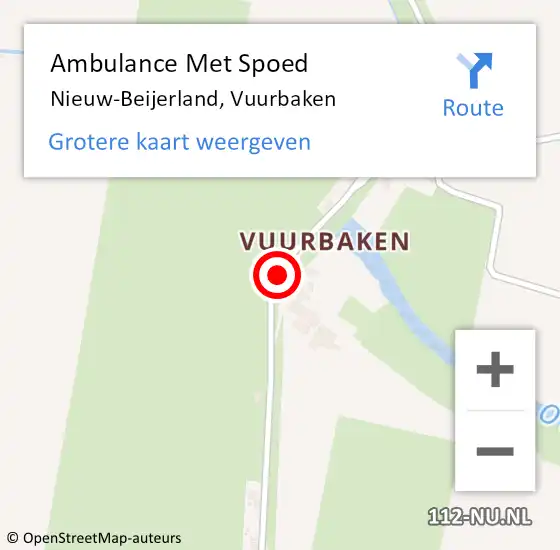 Locatie op kaart van de 112 melding: Ambulance Met Spoed Naar Nieuw-Beijerland, Vuurbaken op 6 januari 2020 15:22