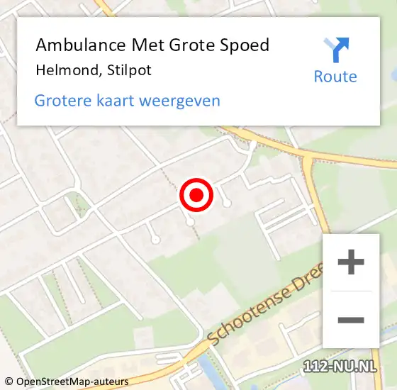 Locatie op kaart van de 112 melding: Ambulance Met Grote Spoed Naar Helmond, Stilpot op 13 januari 2020 12:11