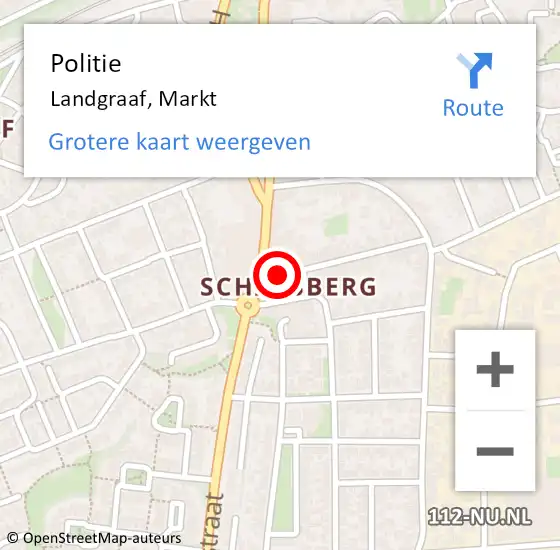 Locatie op kaart van de 112 melding: Politie Landgraaf, Markt op 17 januari 2020 14:01