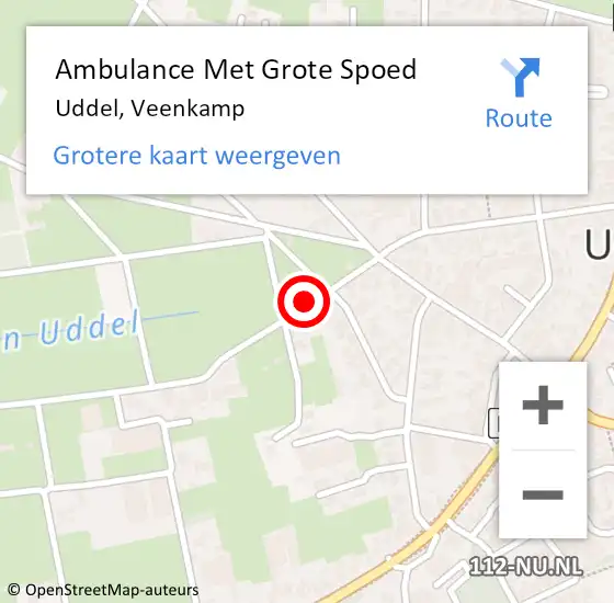 Locatie op kaart van de 112 melding: Ambulance Met Grote Spoed Naar Uddel, Veenkamp op 18 januari 2020 11:59