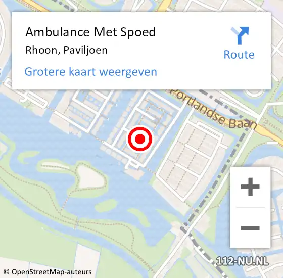 Locatie op kaart van de 112 melding: Ambulance Met Spoed Naar Rhoon, Paviljoen op 20 januari 2020 05:29