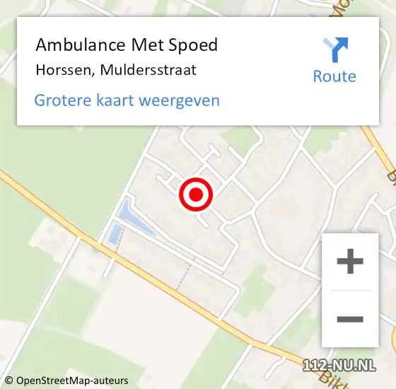 Locatie op kaart van de 112 melding: Ambulance Met Spoed Naar Horssen, Muldersstraat op 21 januari 2020 11:31