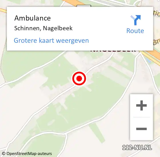 Locatie op kaart van de 112 melding: Ambulance Schinnen, Nagelbeek op 21 januari 2020 18:15