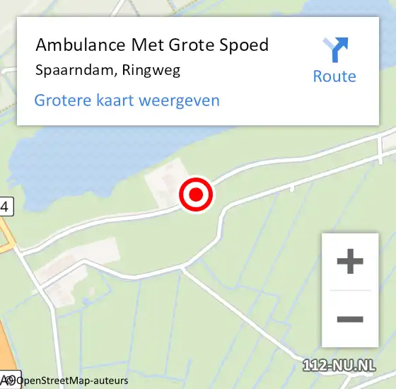 Locatie op kaart van de 112 melding: Ambulance Met Grote Spoed Naar Spaarndam, Ringweg op 21 januari 2020 20:56