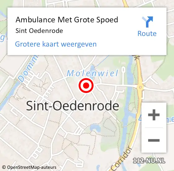 Locatie op kaart van de 112 melding: Ambulance Met Grote Spoed Naar Sint-Oedenrode, A50 Re hectometerpaal: 106,6 op 23 januari 2020 10:41