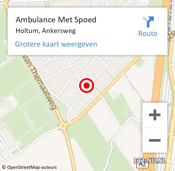 Locatie op kaart van de 112 melding: Ambulance Met Spoed Naar Holtum, Ankersweg op 26 januari 2020 22:02