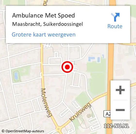 Locatie op kaart van de 112 melding: Ambulance Met Spoed Naar Maasbracht, Suikerdoossingel op 27 januari 2020 10:01