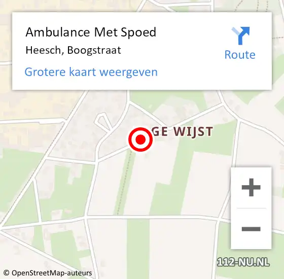 Locatie op kaart van de 112 melding: Ambulance Met Spoed Naar Heesch, Boogstraat op 27 januari 2020 16:10