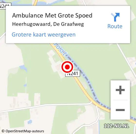 Locatie op kaart van de 112 melding: Ambulance Met Grote Spoed Naar Heerhugowaard, De Graafweg op 30 januari 2020 16:05