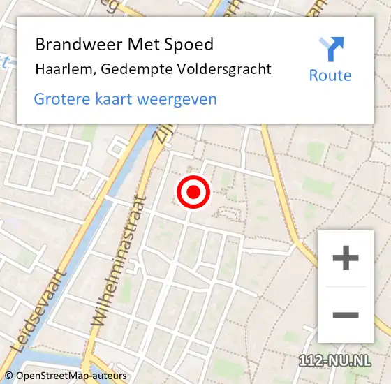 Locatie op kaart van de 112 melding: Brandweer Met Spoed Naar Haarlem, Gedempte Voldersgracht op 31 januari 2020 10:27