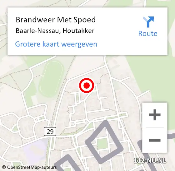 Locatie op kaart van de 112 melding: Brandweer Met Spoed Naar Baarle-Nassau, Houtakker op 1 februari 2020 17:39