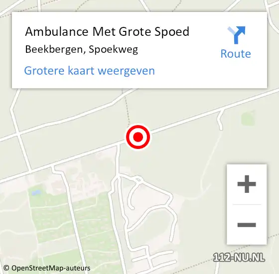 Locatie op kaart van de 112 melding: Ambulance Met Grote Spoed Naar Beekbergen, Spoekweg op 1 februari 2020 19:24