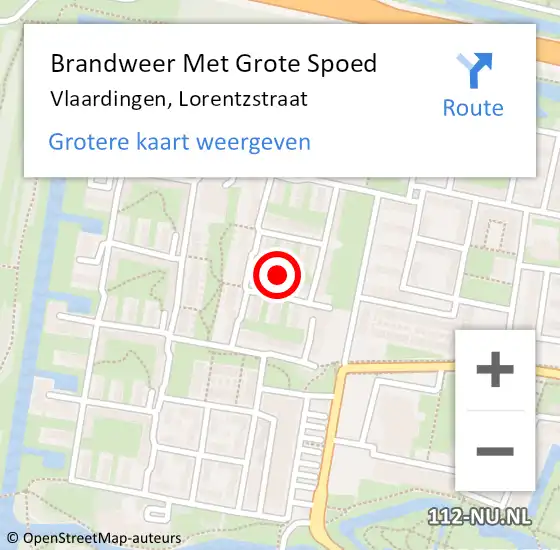 Locatie op kaart van de 112 melding: Brandweer Met Grote Spoed Naar Vlaardingen, Lorentzstraat op 2 februari 2020 10:46