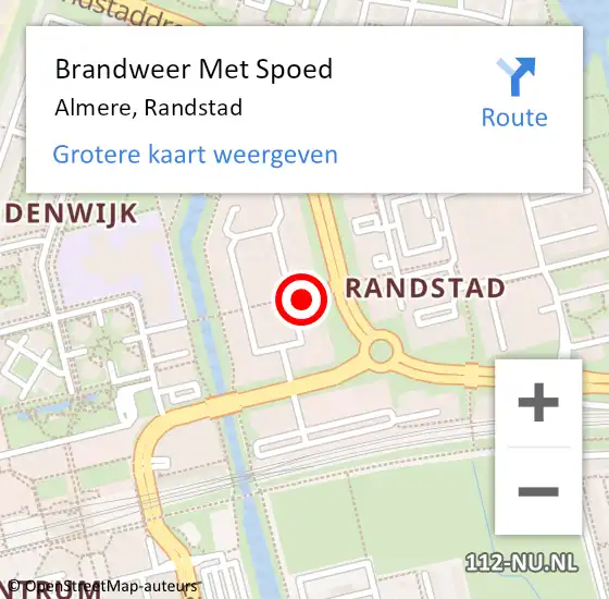 Locatie op kaart van de 112 melding: Brandweer Met Spoed Naar Almere, Randstad op 5 februari 2020 19:16