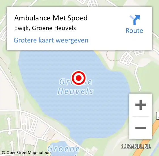 Locatie op kaart van de 112 melding: Ambulance Met Spoed Naar Ewijk, Groene Heuvels op 6 februari 2020 00:34