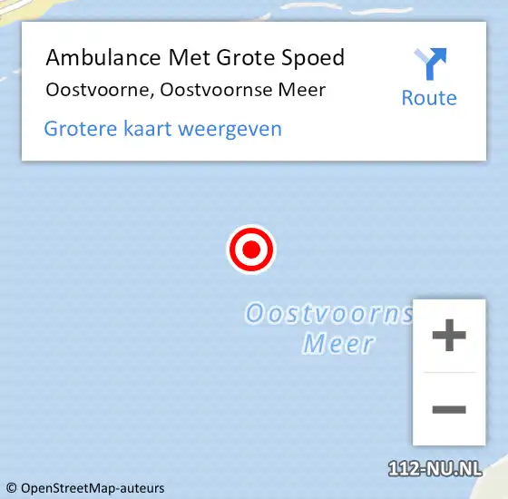 Locatie op kaart van de 112 melding: Ambulance Met Grote Spoed Naar Oostvoorne, N Oever Oostvoornse Meer op 12 februari 2020 19:18