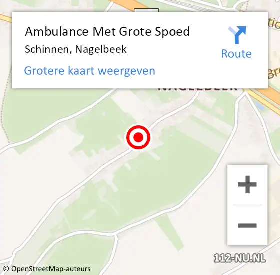 Locatie op kaart van de 112 melding: Ambulance Met Grote Spoed Naar Schinnen, Nagelbeek op 16 februari 2020 12:25