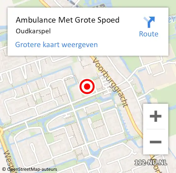 Locatie op kaart van de 112 melding: Ambulance Met Grote Spoed Naar Oudkarspel op 17 februari 2020 06:24