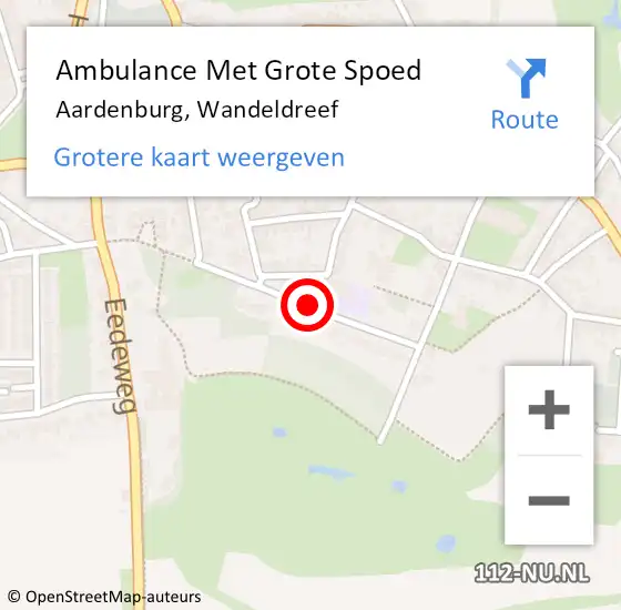 Locatie op kaart van de 112 melding: Ambulance Met Grote Spoed Naar Aardenburg, Wandeldreef op 19 februari 2020 10:23