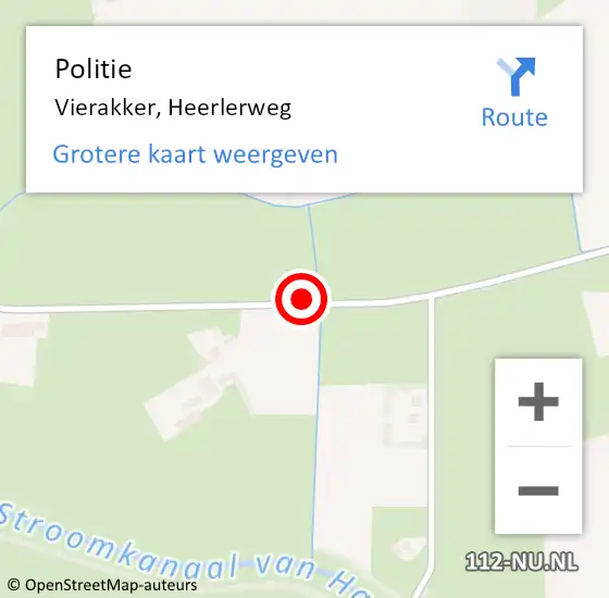 Locatie op kaart van de 112 melding: Politie Vierakker, Heerlerweg op 19 februari 2020 16:18