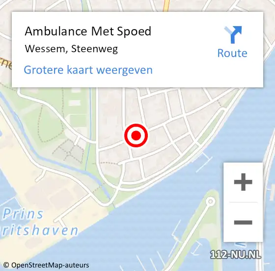 Locatie op kaart van de 112 melding: Ambulance Met Spoed Naar Wessem, Steenweg op 22 februari 2020 11:41