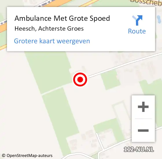 Locatie op kaart van de 112 melding: Ambulance Met Grote Spoed Naar Heesch, Achterste Groes op 22 februari 2020 18:29