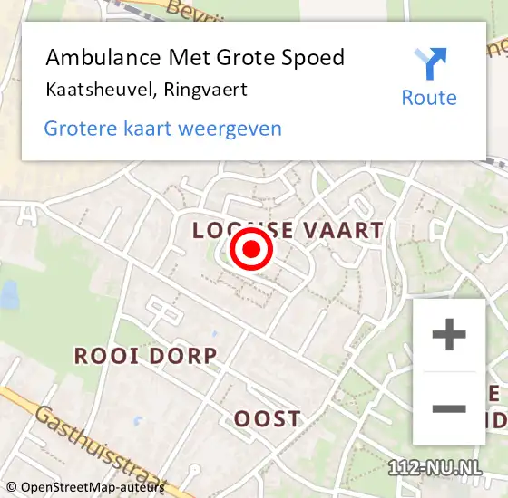 Locatie op kaart van de 112 melding: Ambulance Met Grote Spoed Naar Kaatsheuvel, Ringvaert op 23 februari 2020 09:44