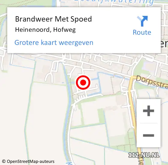 Locatie op kaart van de 112 melding: Brandweer Met Spoed Naar Heinenoord, Hofweg op 23 februari 2020 10:34