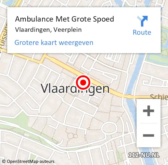 Locatie op kaart van de 112 melding: Ambulance Met Grote Spoed Naar Vlaardingen, Veerplein op 26 februari 2020 13:45