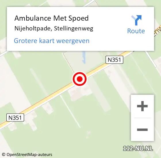 Locatie op kaart van de 112 melding: Ambulance Met Spoed Naar Nijeholtpade, Stellingenweg op 2 maart 2020 18:11