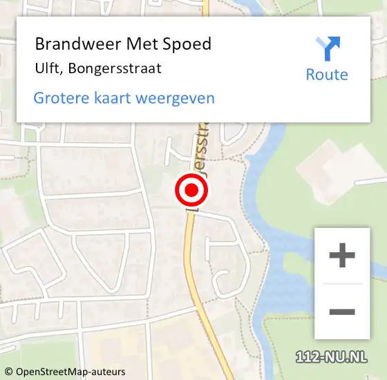 Locatie op kaart van de 112 melding: Brandweer Met Spoed Naar Ulft, Bongersstraat op 2 maart 2020 22:43
