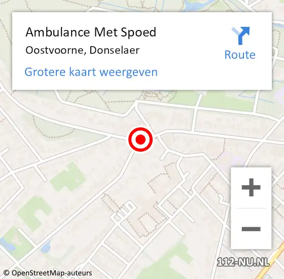 Locatie op kaart van de 112 melding: Ambulance Met Spoed Naar Oostvoorne, Donselaer op 6 maart 2020 10:07