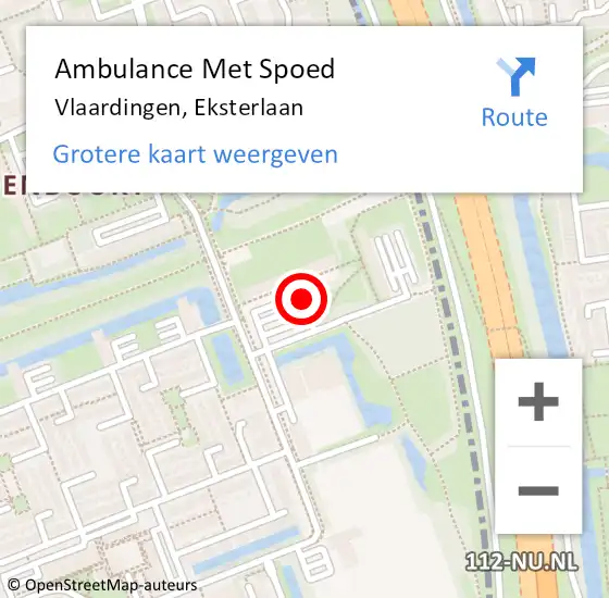 Locatie op kaart van de 112 melding: Ambulance Met Spoed Naar Vlaardingen, Eksterlaan op 11 maart 2020 20:38