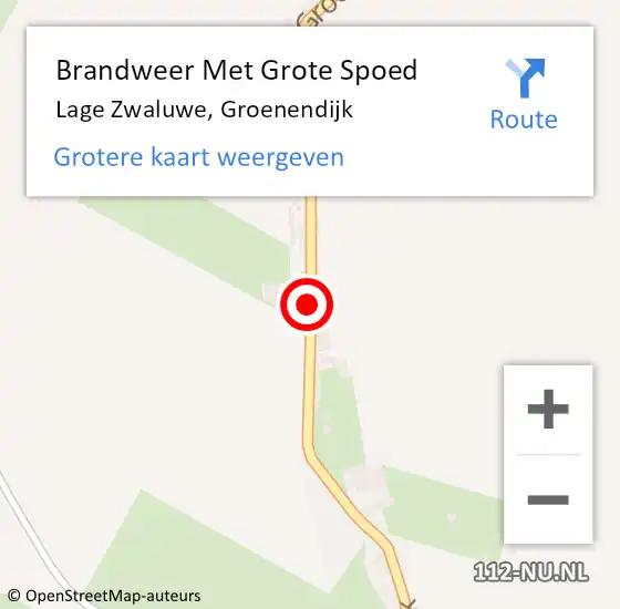 Locatie op kaart van de 112 melding: Brandweer Met Grote Spoed Naar Lage Zwaluwe, Groenendijk op 13 maart 2020 14:37