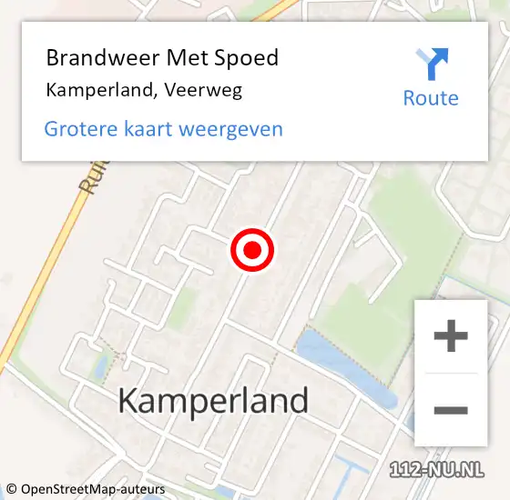 Locatie op kaart van de 112 melding: Brandweer Met Spoed Naar Kamperland, Veerweg op 17 maart 2020 15:12